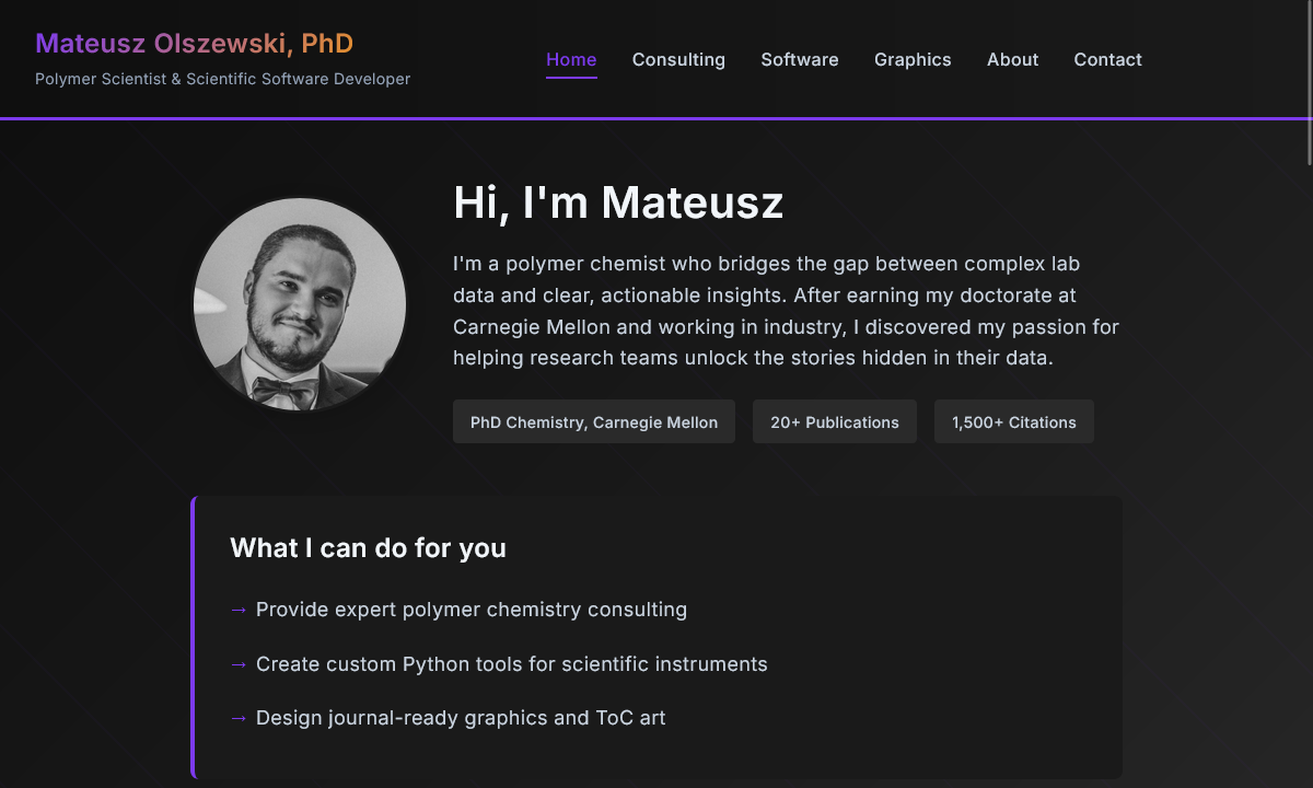 MOLSZEWSKI.NET Website Screenshot